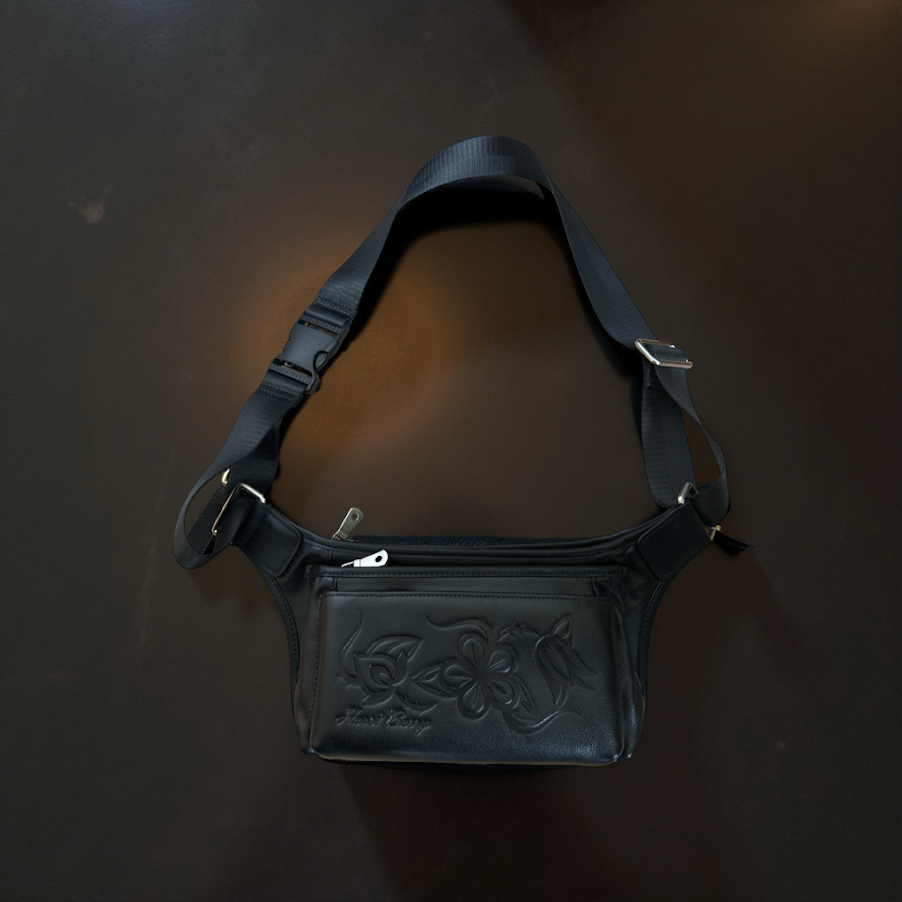 The Boss- Premium Goods Leather Crossbody Bag (Heartberry)
