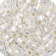 Delica 15/0 Cut Crystal Silver Lined