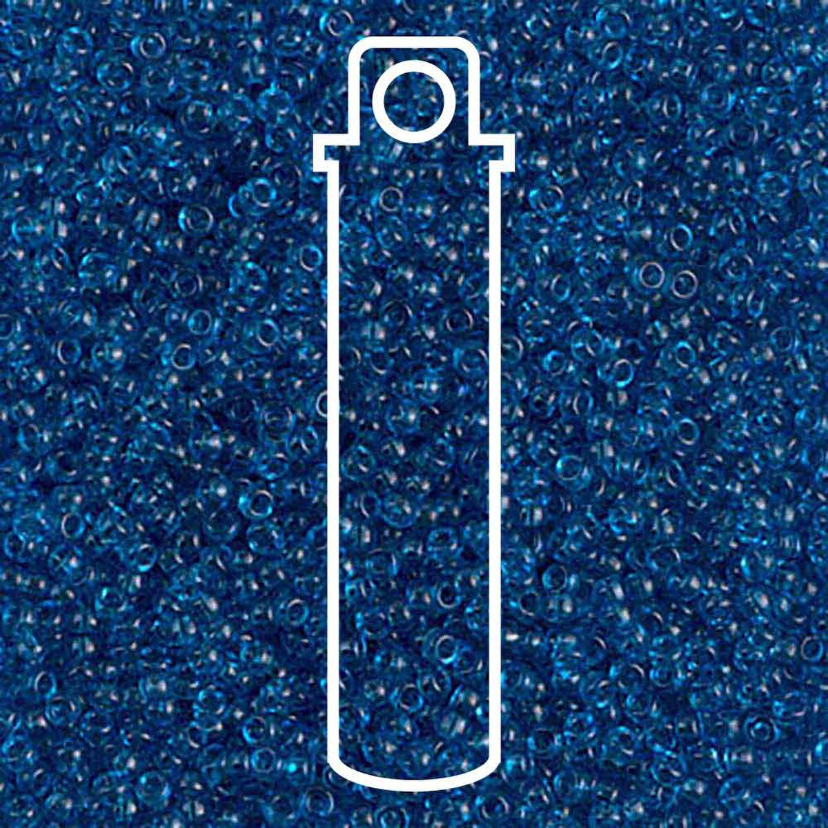 Miyuki Round 15/0 Transparent Capri Blue  8.2 Gm/Tb