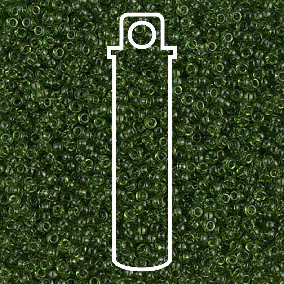 Miyuki Round 15/0 Transparent Olive Green 8.2g Tube