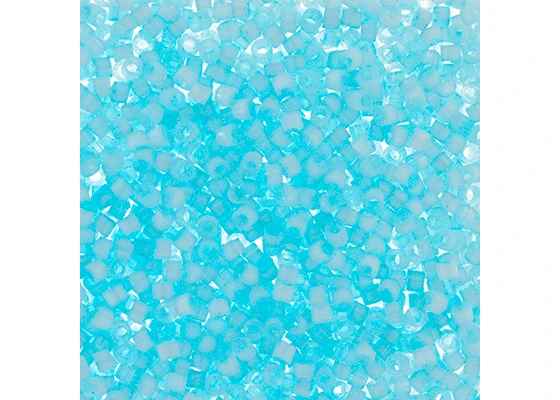 Miyuki Delica 11/0 5.2g Vial Frozen Blue Silk Inside Dyed