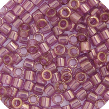 Delica 15/0 RD Amethyst Transparent Gold Luster