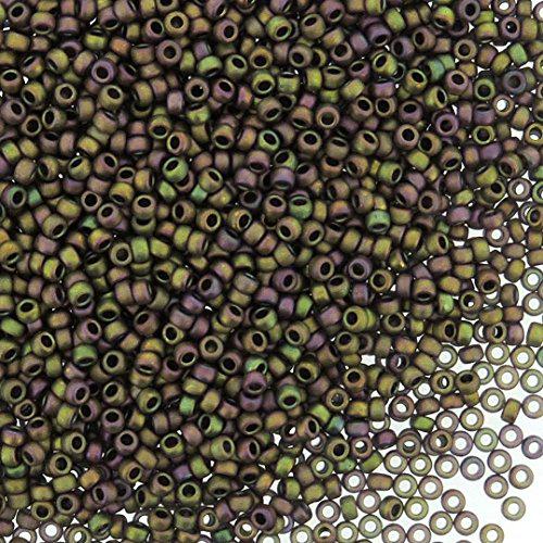 Miyuki Round 15/0 Matte Metallic Khaki Iris  8.2 Gm/Tb