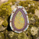 Beaded Ring Purple Tear (L&M Creations)