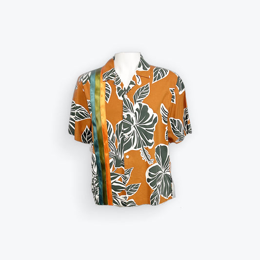 Adult Ribbon Shirt Orange/Green-Size Large