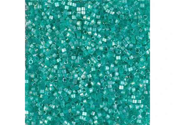 Miyuki Delica 11/0 5.2g Vial Aqua Green AB Silk Inside Dyed