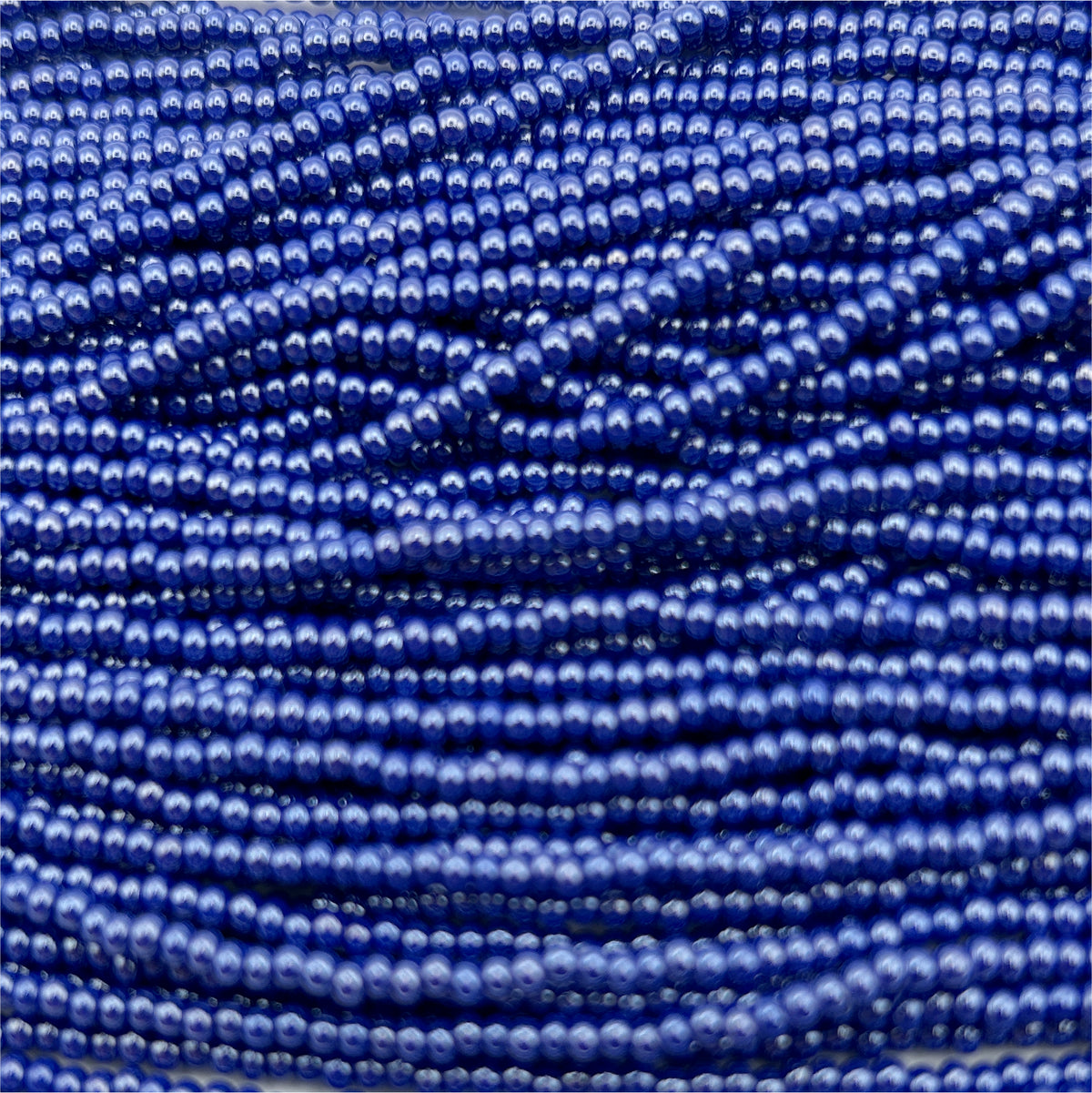 Czech Seed Bead 11/0 Op Royal Blue Luster Strung