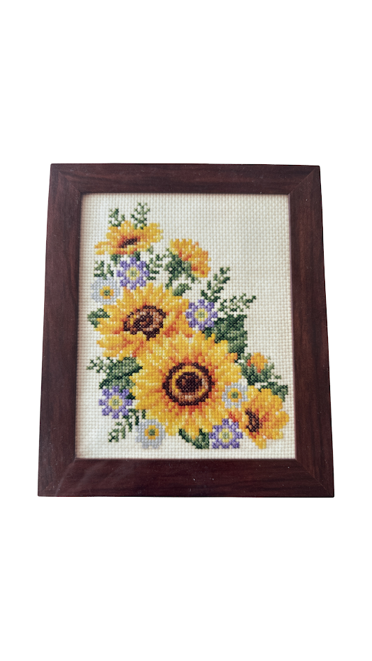 Cross Stitch Kit Seasonal Flower Arrangement-Sunflower and Aster