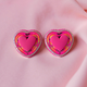 Dk Pink Beaded Hearts (Annie Merrill)