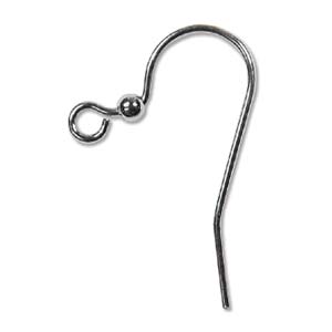 Hook Ear Wire 25 MM 2 MM Ball Black Oxide 72 pcs