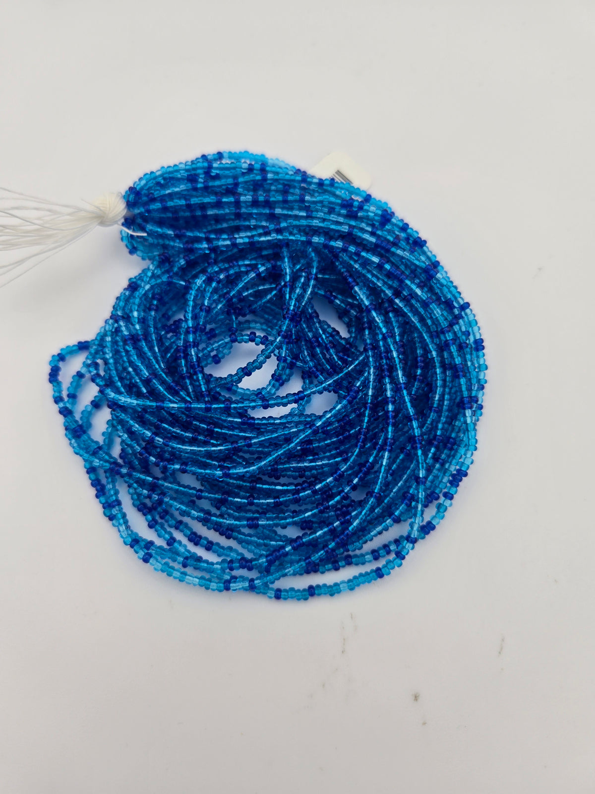 Czech Seed Bead 11/0 Transparent Aqua Mix Strung