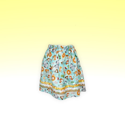 Youth Ribbon Skirt Zoo Animals (Phyllis Lowe)
