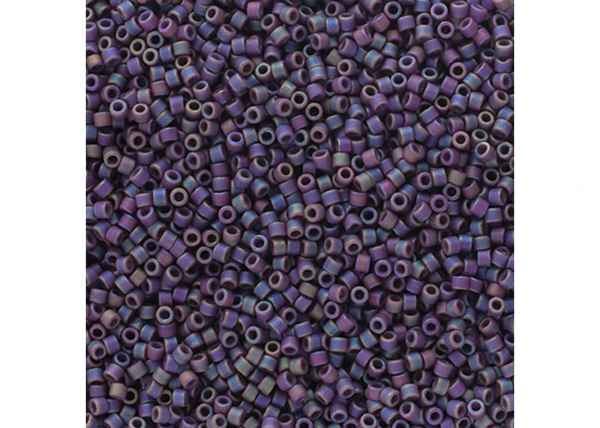 Miyuki Delica 11/0 5.2g Vial Frosted Glazed Rainbow Purple Matte