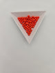 Fire-Polished Glass, Op. Medium Orange, 4mm Faceted Round, Approx. 100 per bag.