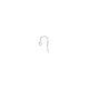 Hook Ear Wire 20mm Ball End Silver (2 Pair)