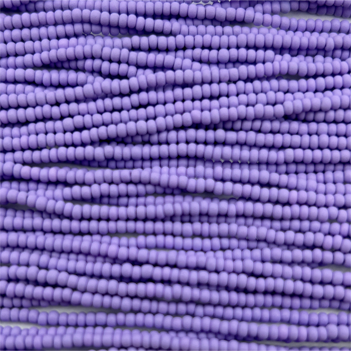 Czech 11/0 PermaLux Dyed Chalk Lavender Matte Strung