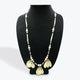 Black and Silver with Elk Teeth Necklace by Wanetta Thompson