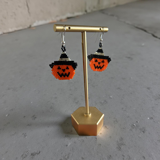Beaded Brick Stich, Pumpkin (Kathy Knoop)