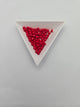 Fire-Polished Glass, Op. Red, 4mm Faceted Round, Approx. 100 per bag.
