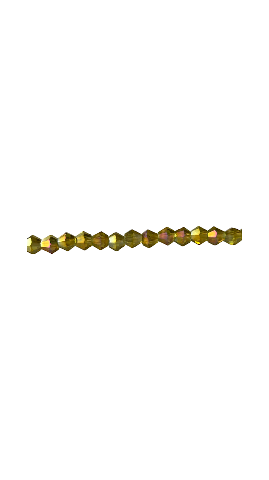 Bicone 4mm Transparent Light Amber w/Purple Luster