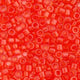 Miyuki Delica 11/0 5.2g Vial Red Orange Transparent