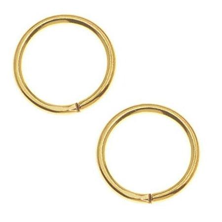 Open Jump Rings Gold Plated 8mm 18 Gauge 36/Pk