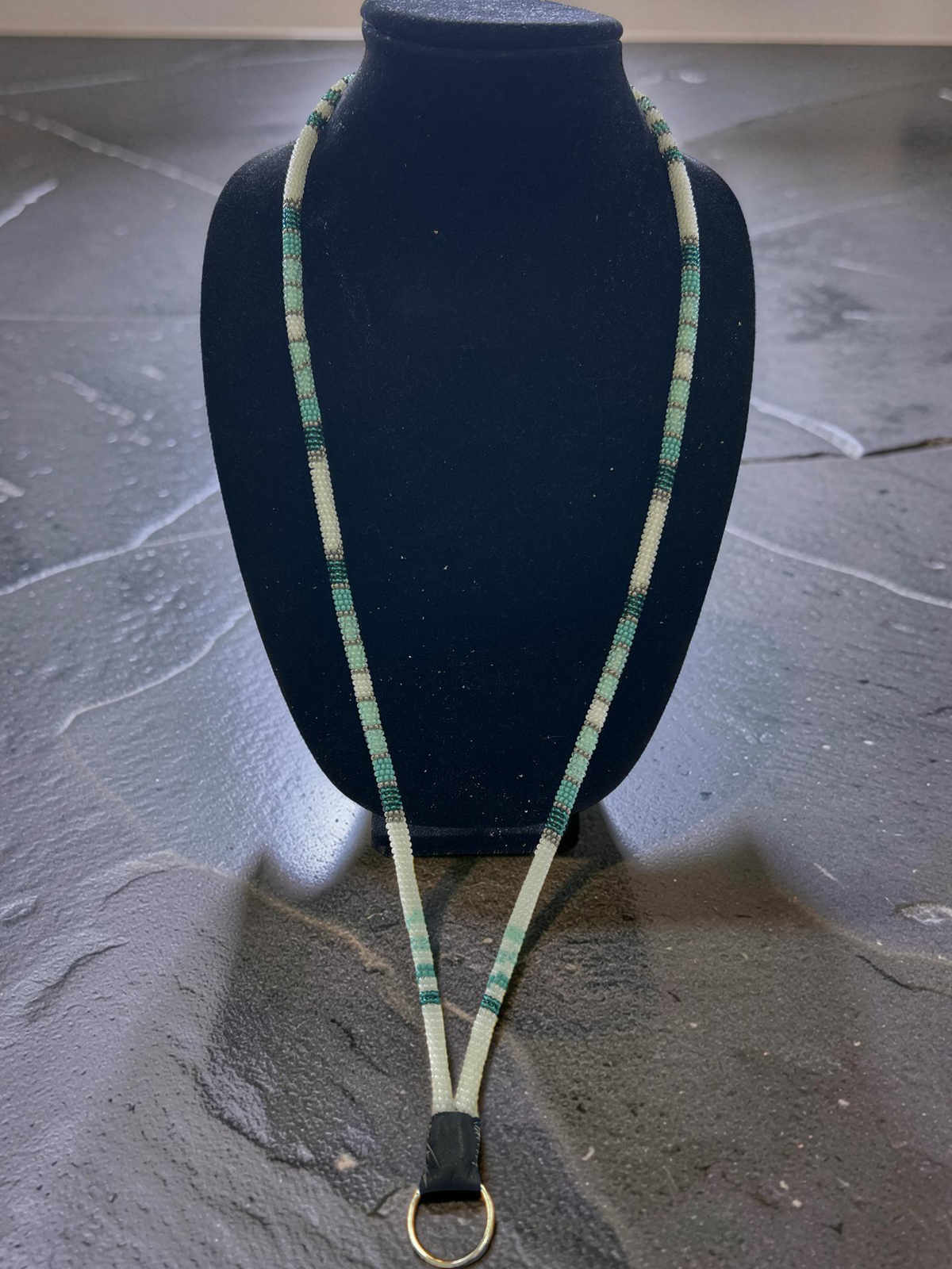 Beaded Lanyard-Green (Samantha Rosado)