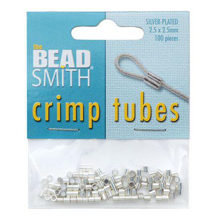 Tube Crimp Beads 2.5x2.5mm 100 Pcs