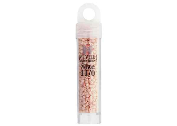 Miyuki Delica 11/0 5.2g Vial Light Rose Opaque Matte Gold Luster
