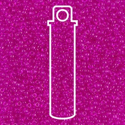 Miyuki Round 15/0 Dyed Transparent Fuchsia 8.2 Gm/Tb