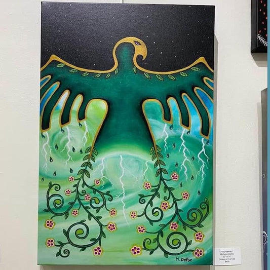 Canvas Print 20"x30" Ziigwan Binesi (spring thunderbird) (Michelle Defoe)