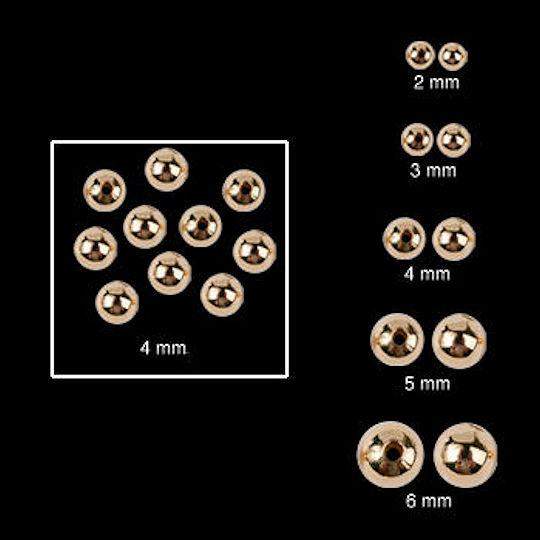 Gold 14K Plated Beads - 4mm