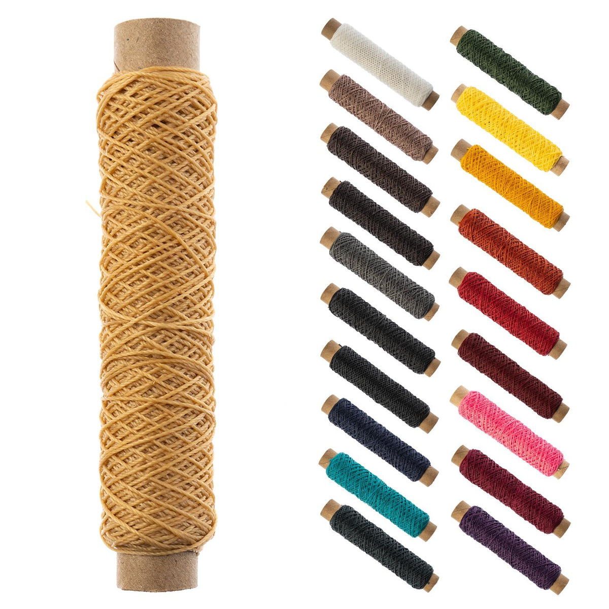 Gudebrod Waxed Thread 3ply Made in USA 75ft (25yd) Bobbin 0.38mm (0.015in)