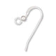 Hook Ear Wire 24mm Flat 2.5mm Bead Sterling Silver 10 pcs