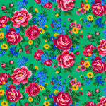 CF Kokum Scarf Floral Emerald -Elizabeth Studios