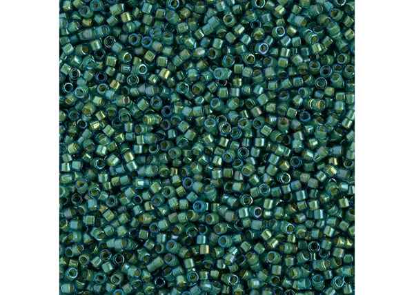 Miyuki Delica 11/0 5.2g Vial Fancy Lined Green Turquoise