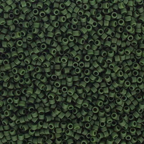 Miyuki Delica 11/0 5.2g Vial Frosted Glazed Emerald Matte