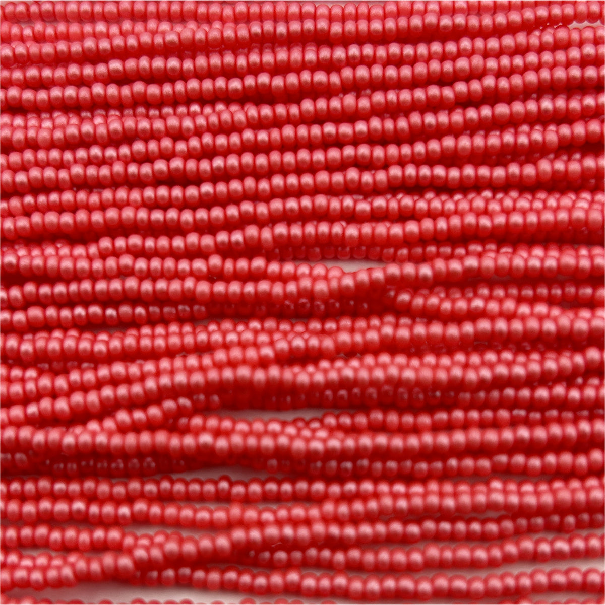 Czech Seed Bead 11/0 PermaLux Dyed Chalk Pink Strung