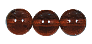 Glass Beads 6mm Smoke Topaz Round Smooth