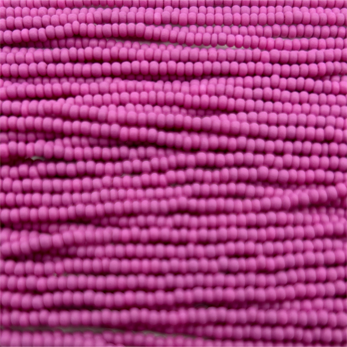 Czech 11/0 PermaLux Dyed Chalk Purple Matte Strung