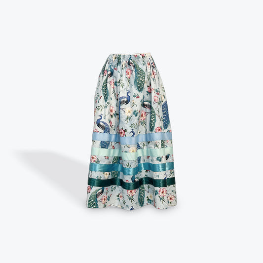 Adult Ribbon Skirt Peacock (Phyllis Lowe)