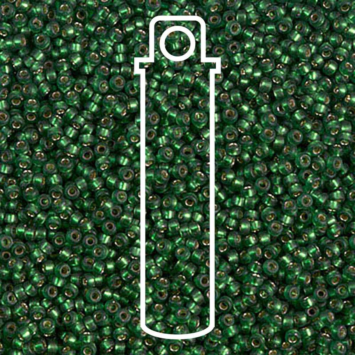 Miyuki Round 15/0 Semi-Matte S/L Dark Green 8.2g Tube