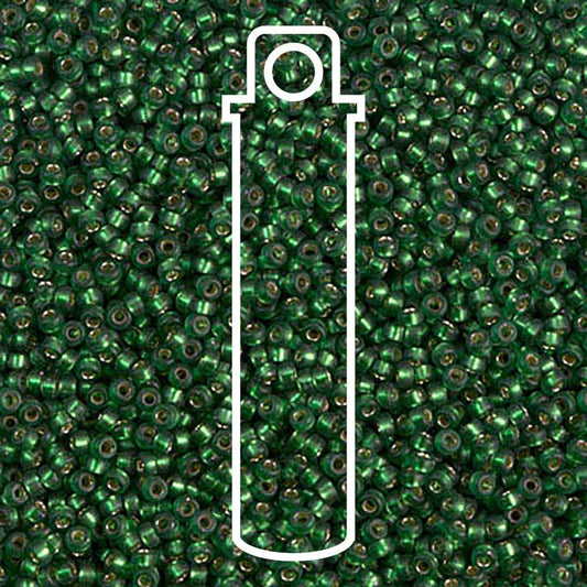 Miyuki Round 15/0 Semi-Matte S/L Dark Green 8.2g Tube