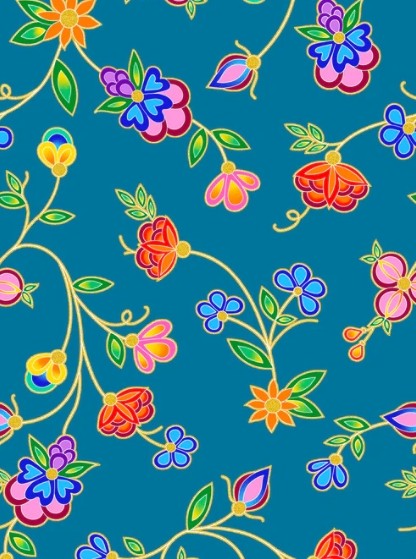 Koko Blooms Turquoise by Tamara Malcom