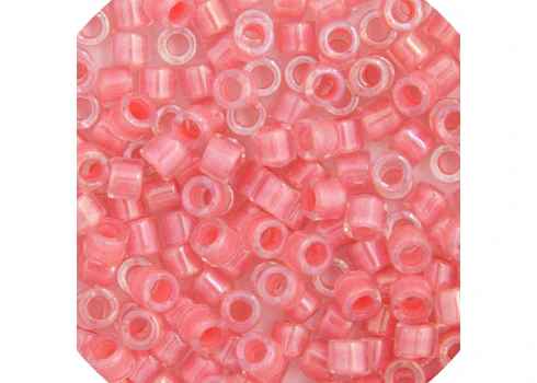 Miyuki Delica 11/0 5.2g vial Rose Pink AB Lined-Dyed