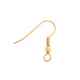 Hook Ear Wire 18mm w/Ball Gold LF/NF (50 PCS)