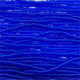 Czech Seed Bead 11/0 Transparent Navy Blue Strung