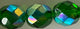 F.P. 8mm Emerald AB Approx. 50 Pieces