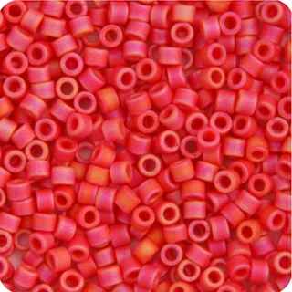 Miyuki Delica 11/0 5.2g Vial Red Vermillion Opaque AB Matte