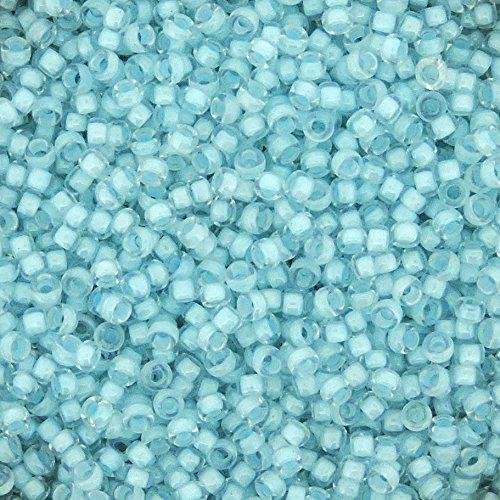 Miyuki Round 15/0 Lined Aqua Mist Ab 8.2 Gm/Tb
